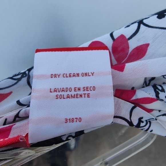 Oscar de la ranta silk blend Chiffon floral top. Size 18 W - Picture 6 of 7